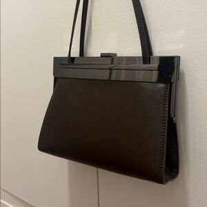 NWOT Zara Dark Brown Leather Shoulder Bag